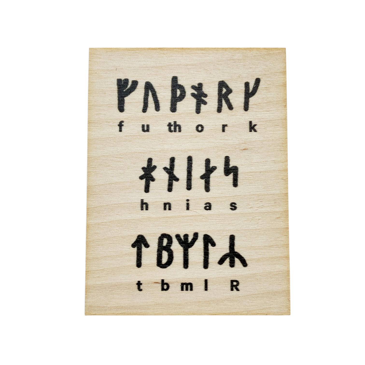 Wooden magnet Runes