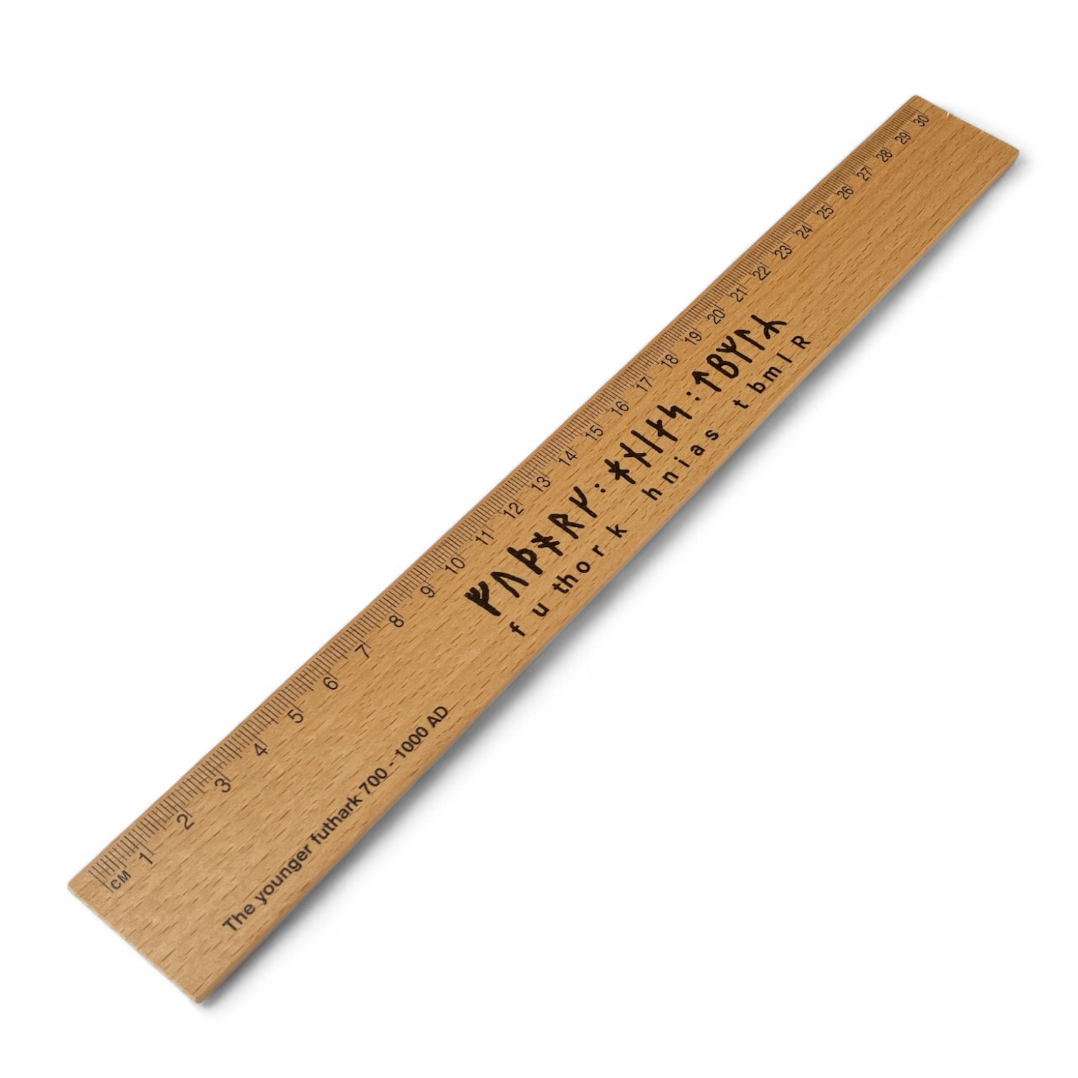 Trälinjal 30 cm, Runor