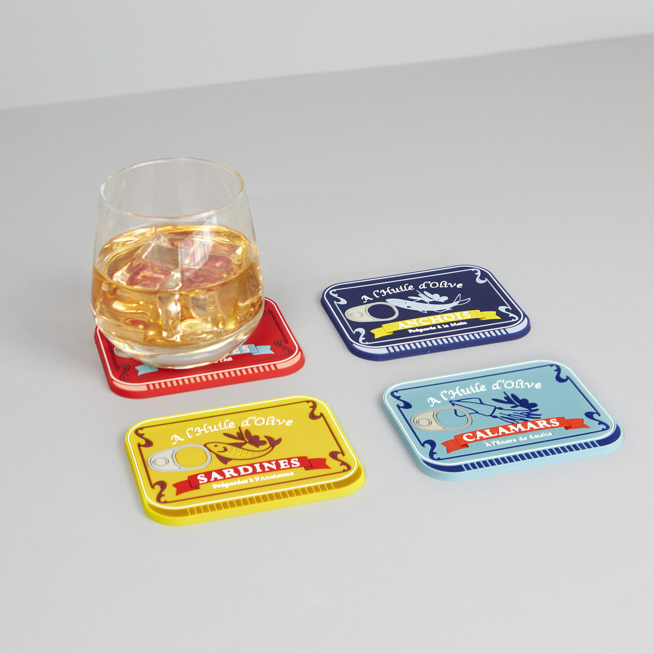 Glasunderlägg Conserverie Set om 4