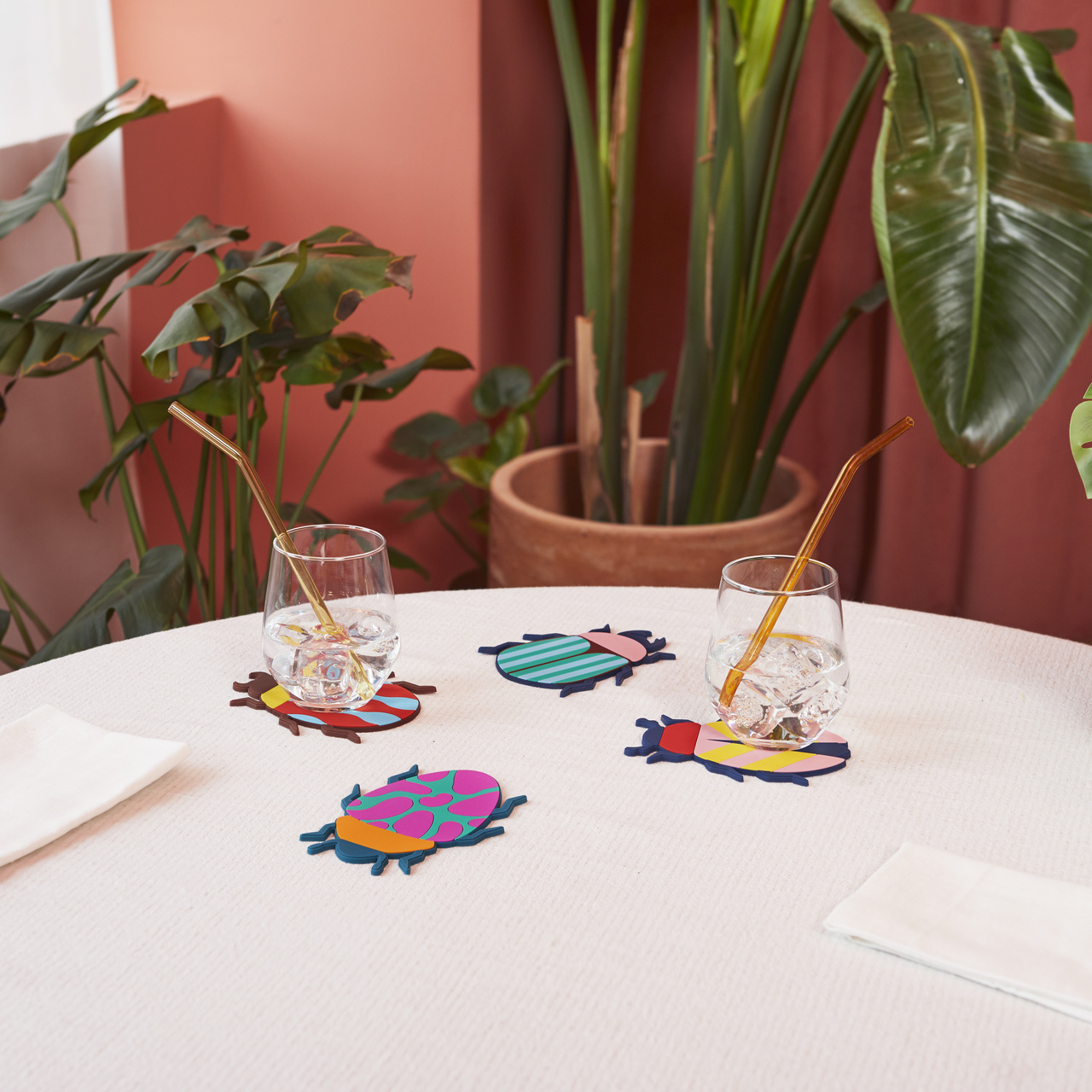 Glasunderlägg The Beetles, set om 4