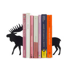 Bokstöd Älg, Svart Metall