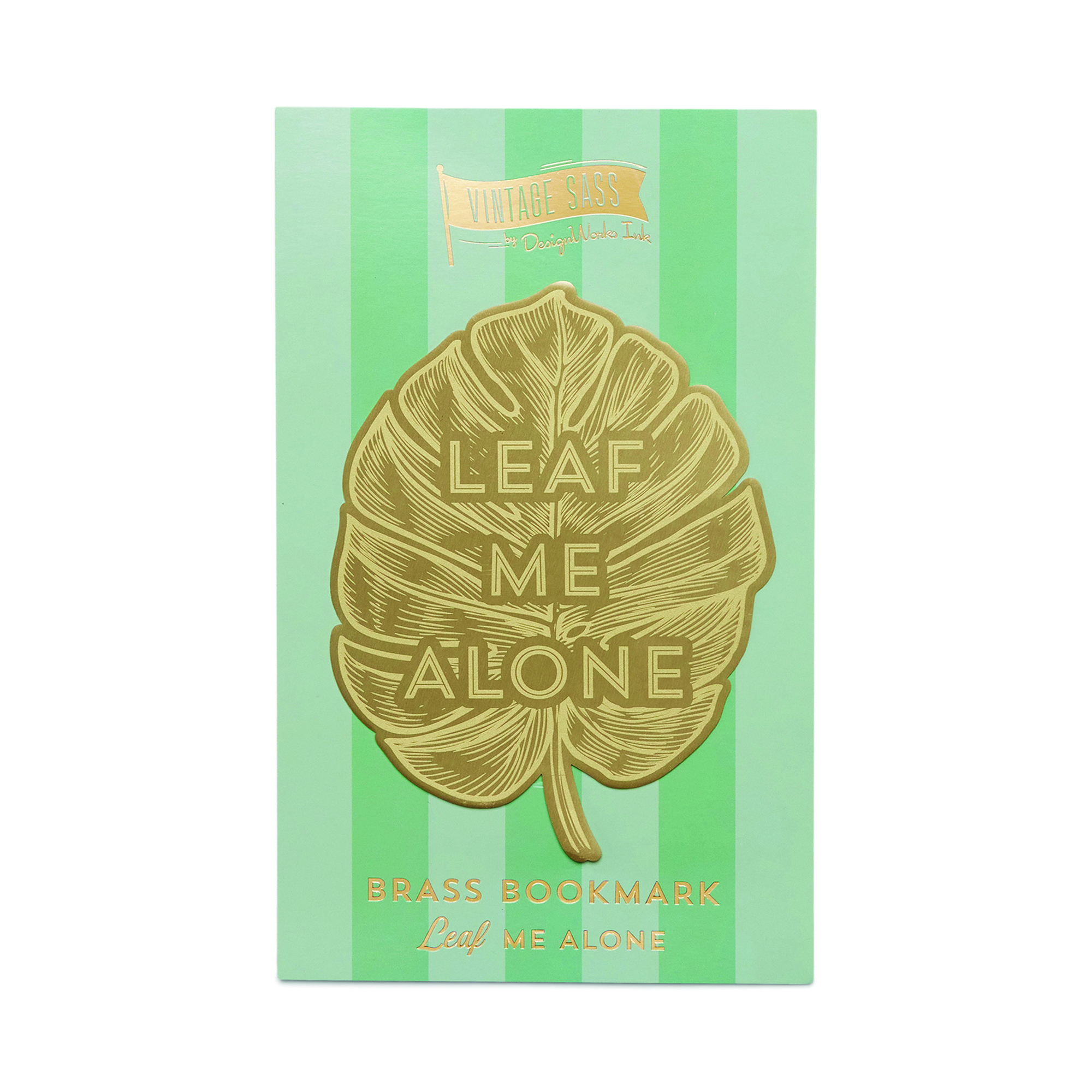 Large Bookmark Metal Leaf Me Alone