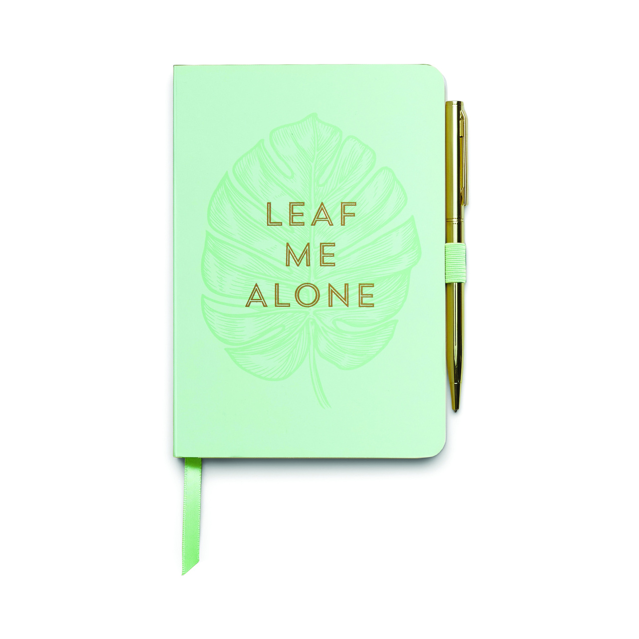 Noteringsbok med penna- Leaf Me Alone