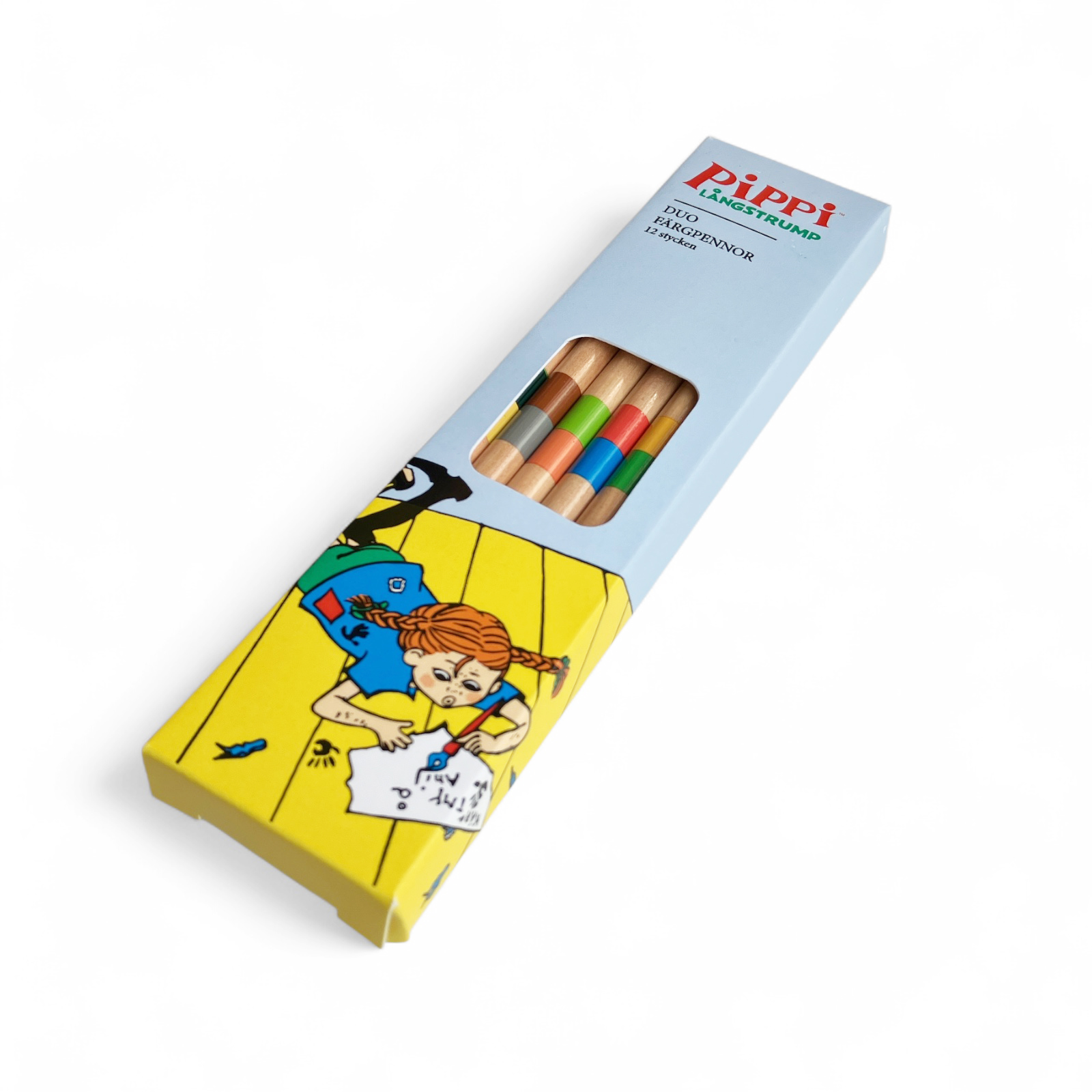 Duo Colored pencils in cardboard Pippi Writes
