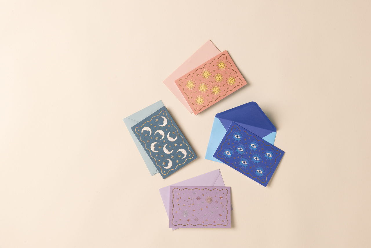Kort och Kuvert  i set- Celestial