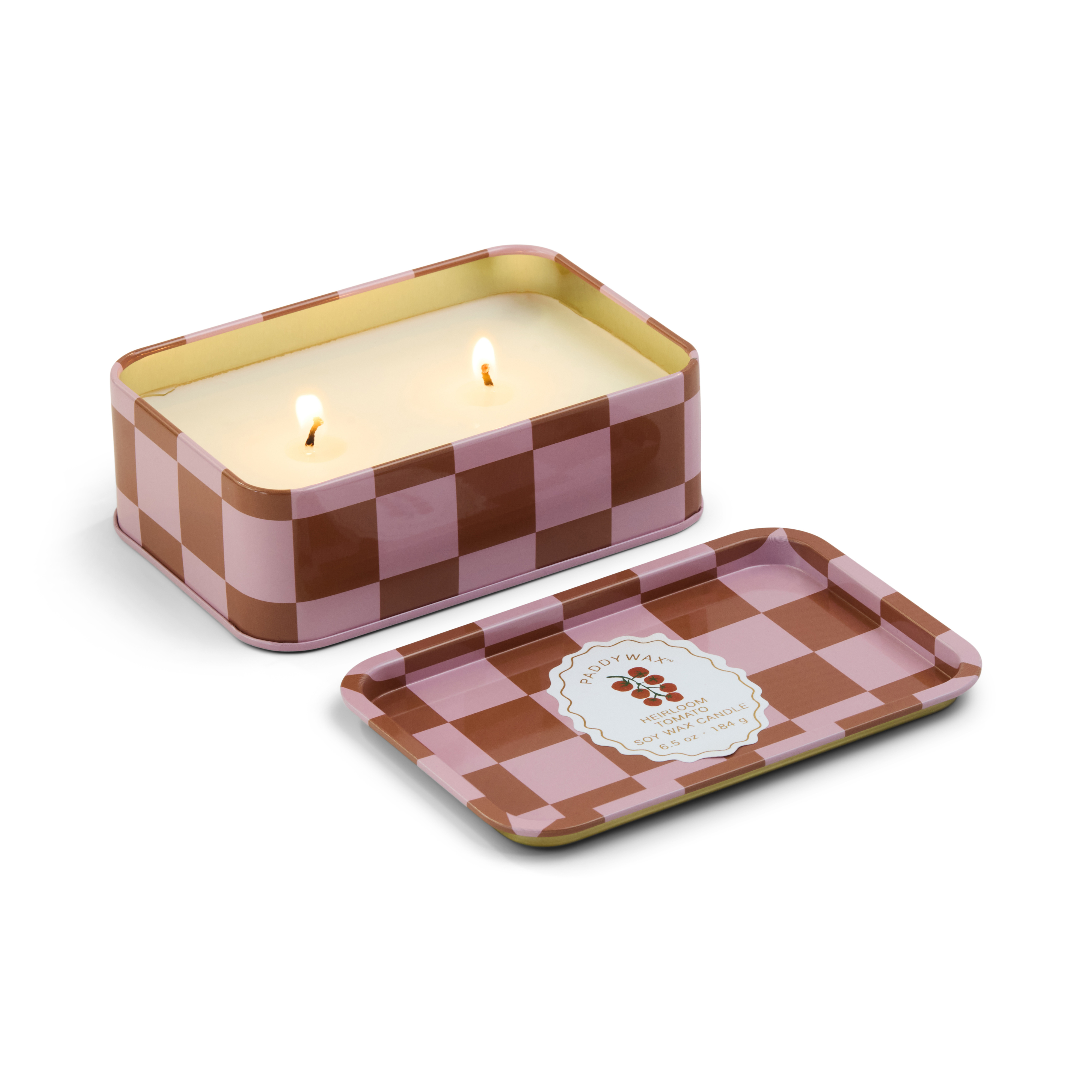 A Dopo 184g Tomato Printed Tin Candle - Heirloom Tomato
