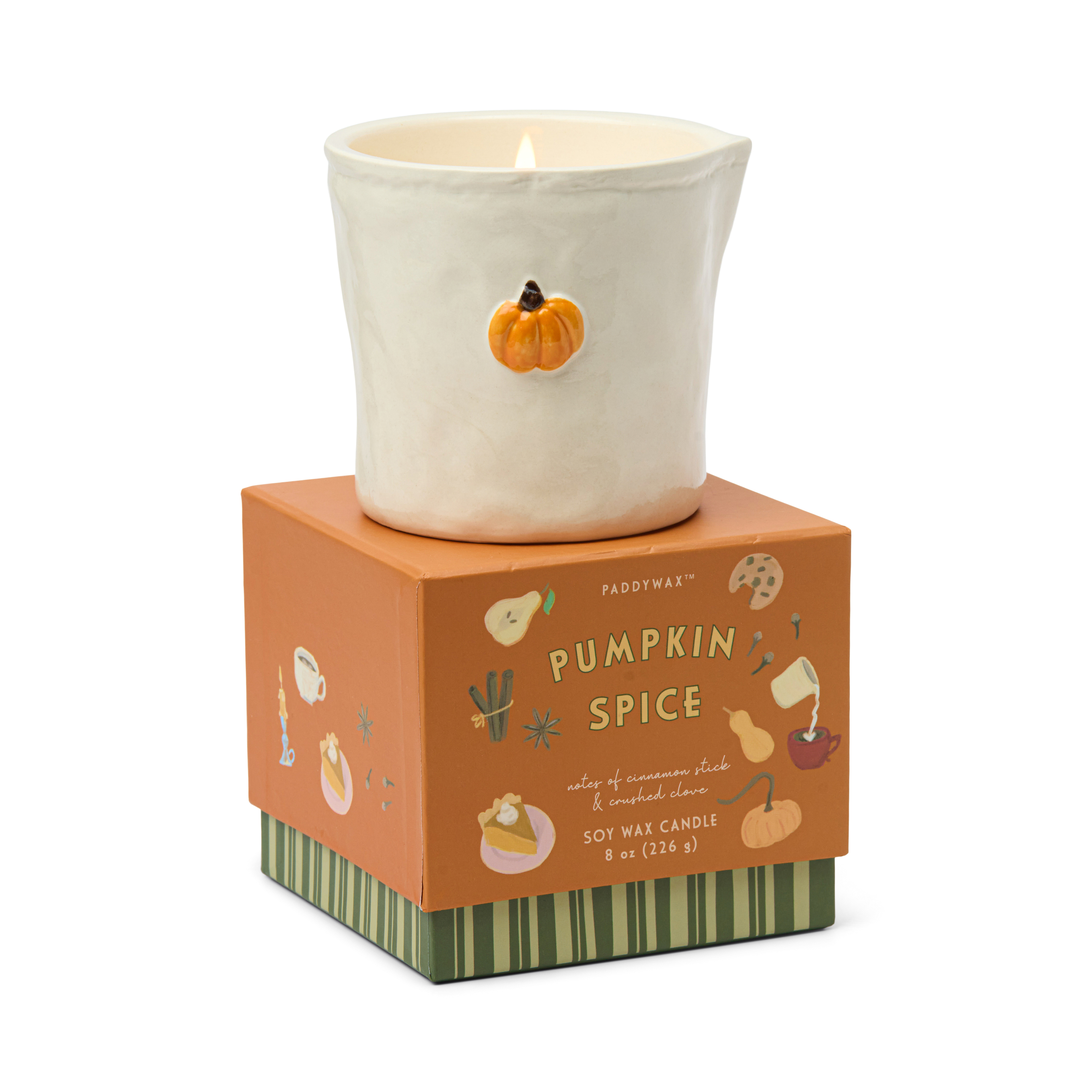 Doftljus i keramikkrus Bistro Pumpa - Pumpkin Spice