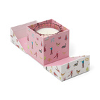 Doftljus Christmas Räfflat Glas - Rosa - Pink Peppermint