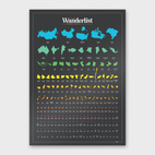 Skrapkarta Länder Wanderlist