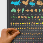 Skrapkarta Länder Wanderlist