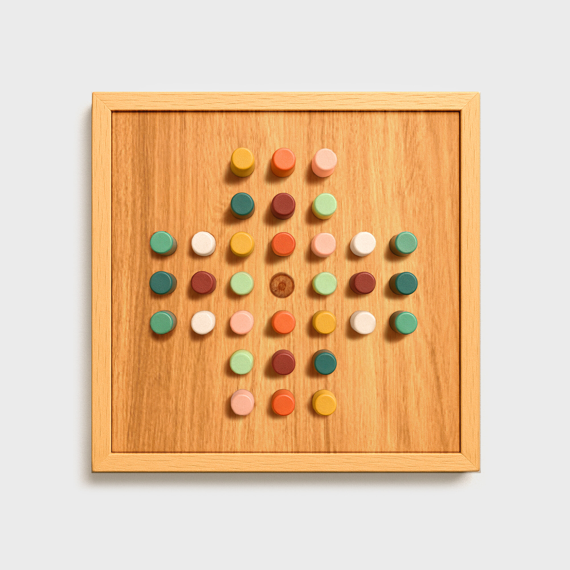 Träspel Solitaire i färg