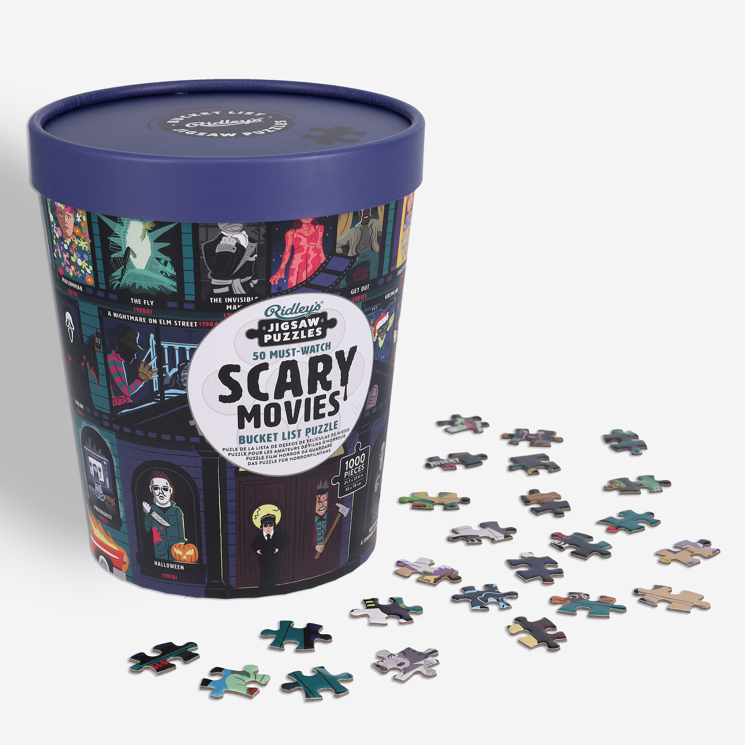 50 Must-Watch Scary Movies Bucket List 1000-piece Puzzle