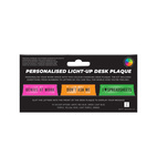 Lysande skrivbordsskylt