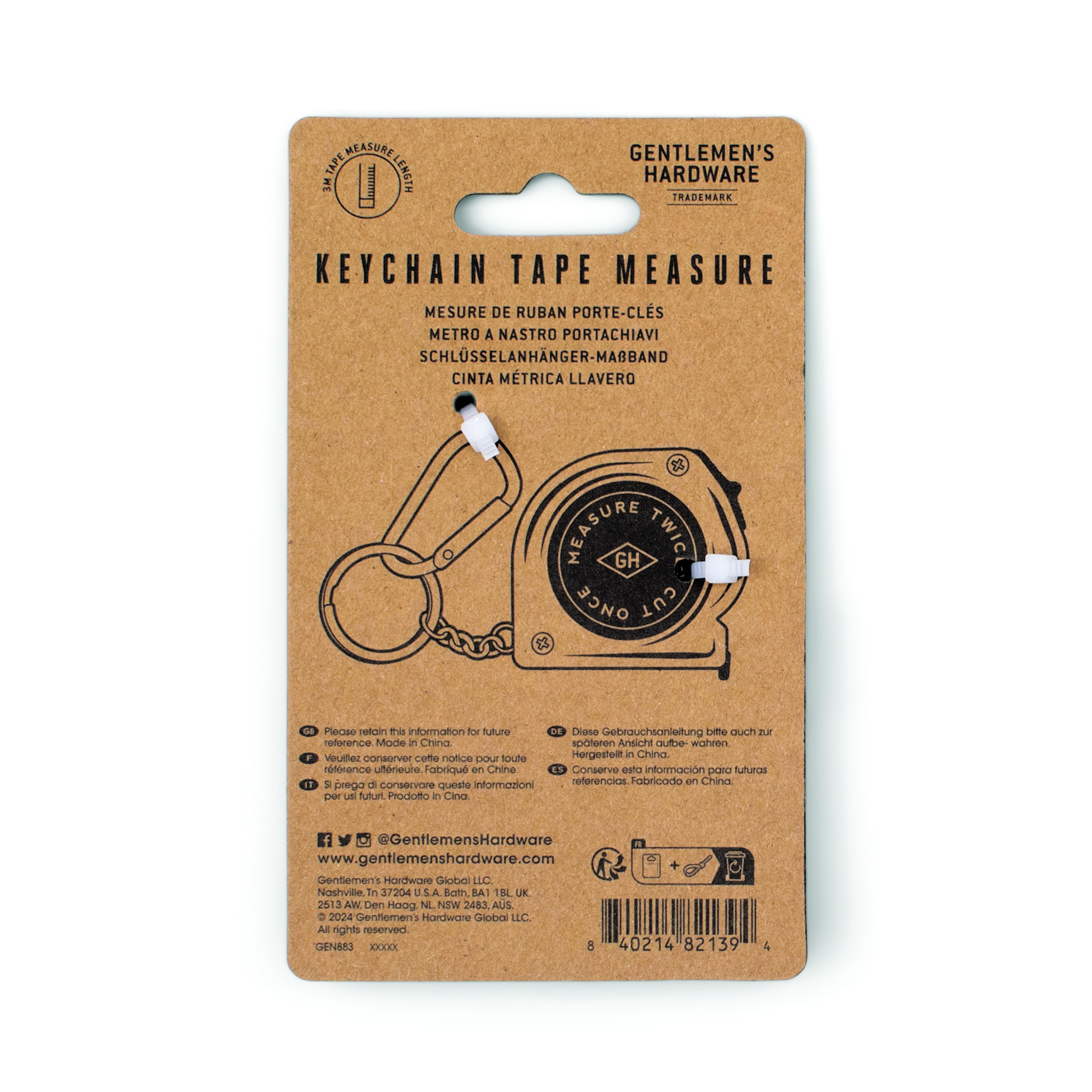 Nyckelring Måttband