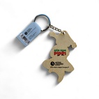 Nyckelring i trä Pippi Långstrump