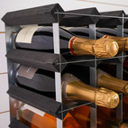 Vinställ 9 Flaskor Monterat Svart