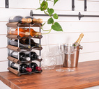 Vinställ 12 Flaskor Omonterat Mörkt Trä