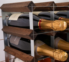 Vinställ 12 Flaskor Omonterat Mörkt Trä