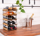 Vinställ 12 Flaskor Monterat Ljust Trä