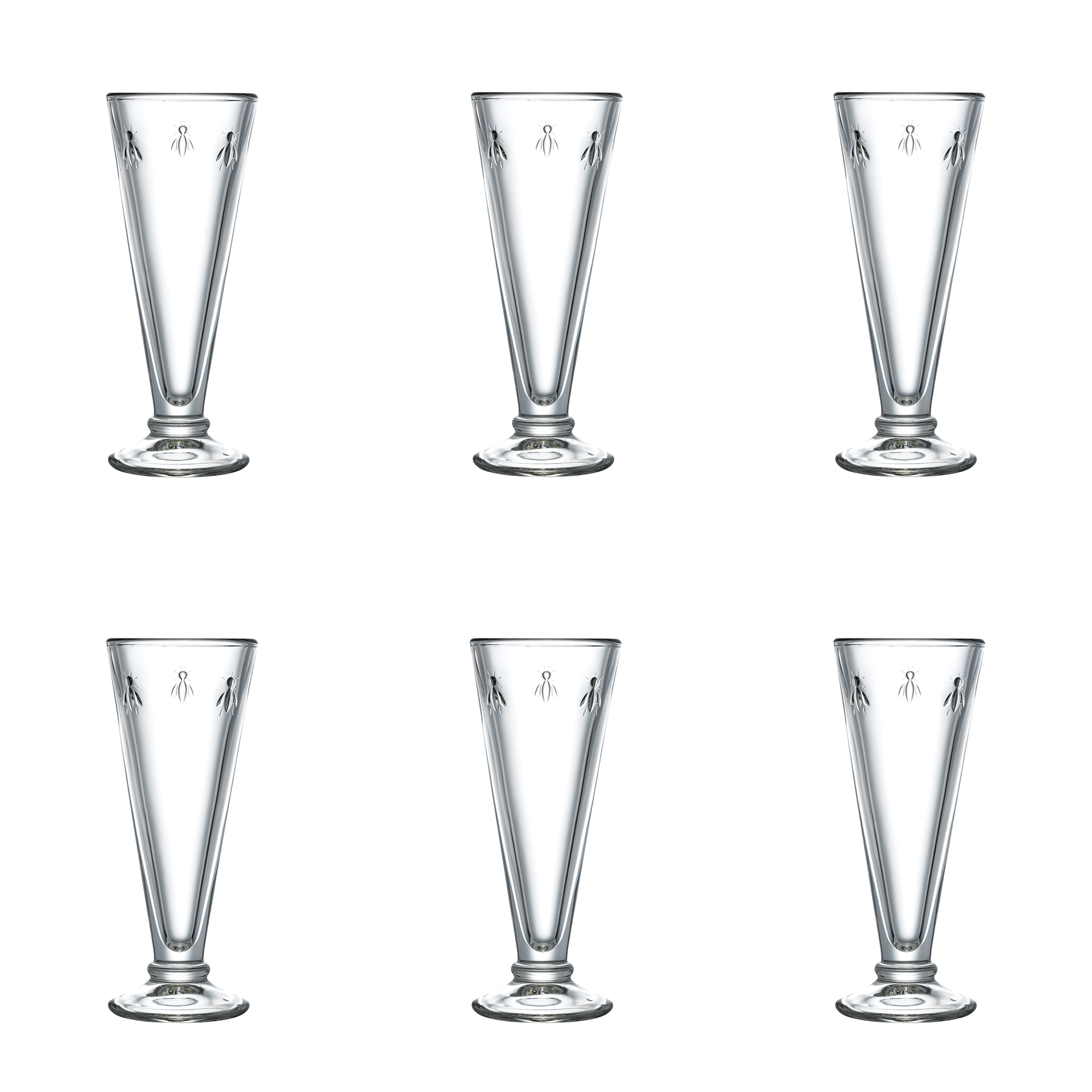 La Rochère Champagneflöjt Abeille 6 st