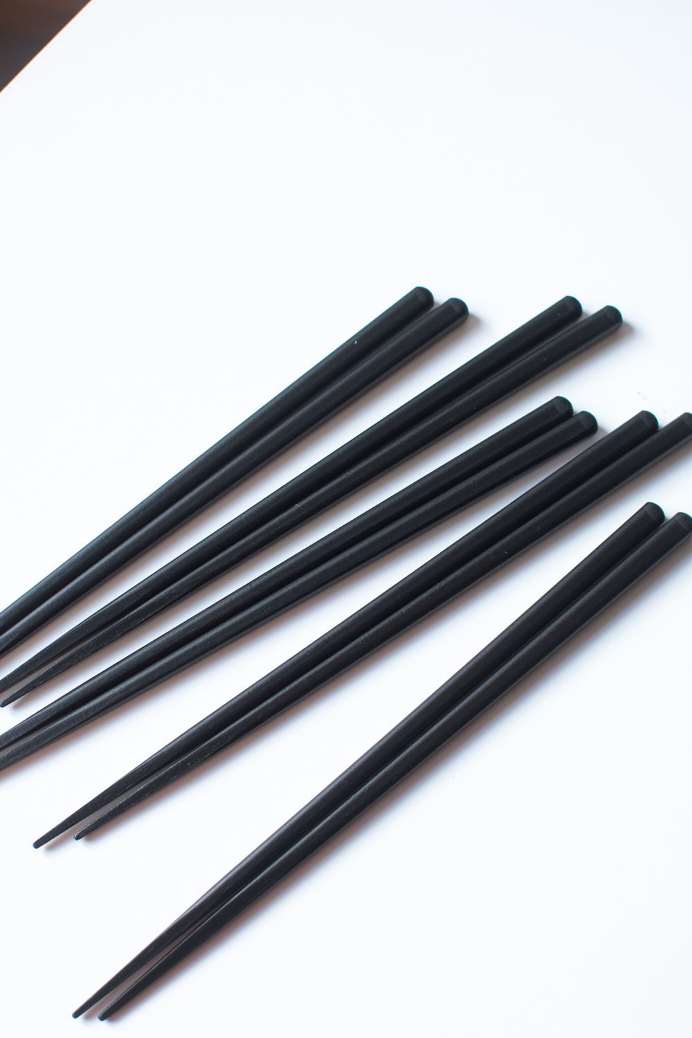 Kawai Chopsticks Plain Wood Black 5 pairs