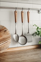 Heirol Serveringssked Rostfri Stål och Bokträ