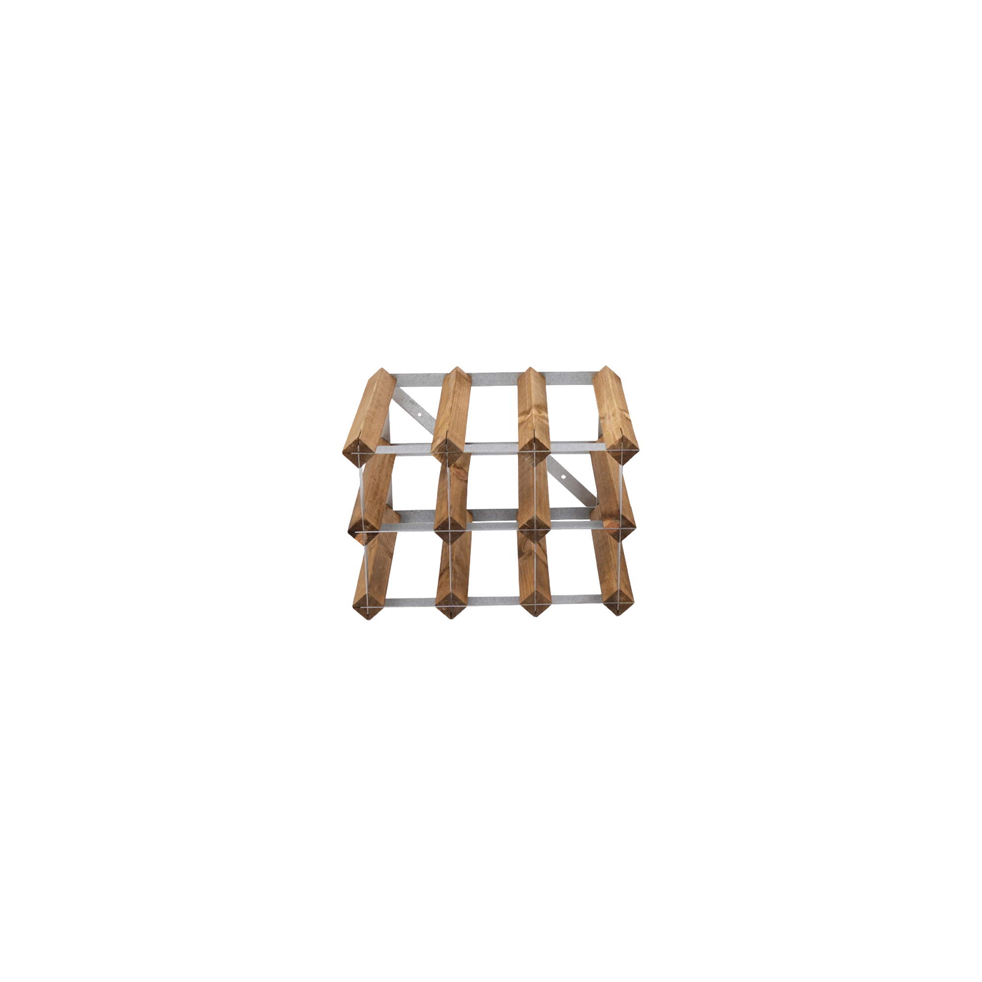 Vinställ 9 Flaskor Monterat Ljust Trä