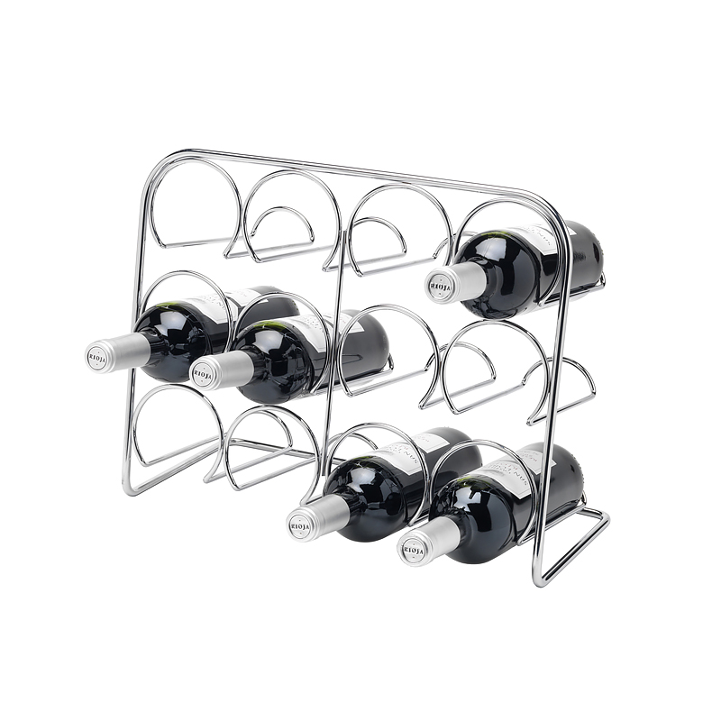Hippie de Luxe Wine Rack Pisa Chrome 12 Bottles
