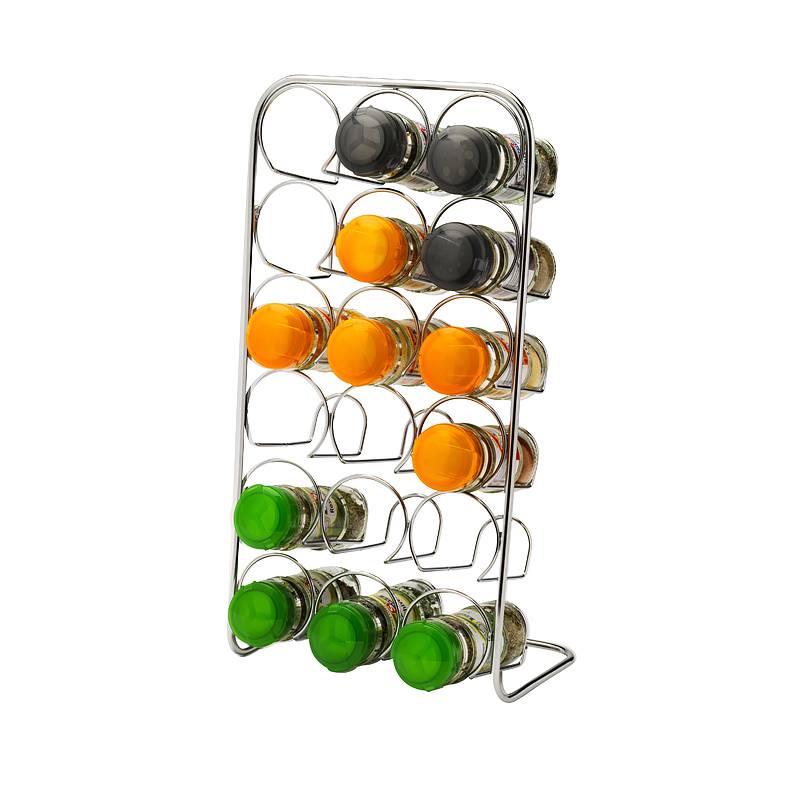 Hippie de Luxe Spice Rack 18 Jars Chrome