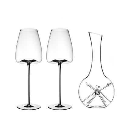 Zieher Gåvoset Dekanterare Star Mini och Vinglas Vision Straight 2 st