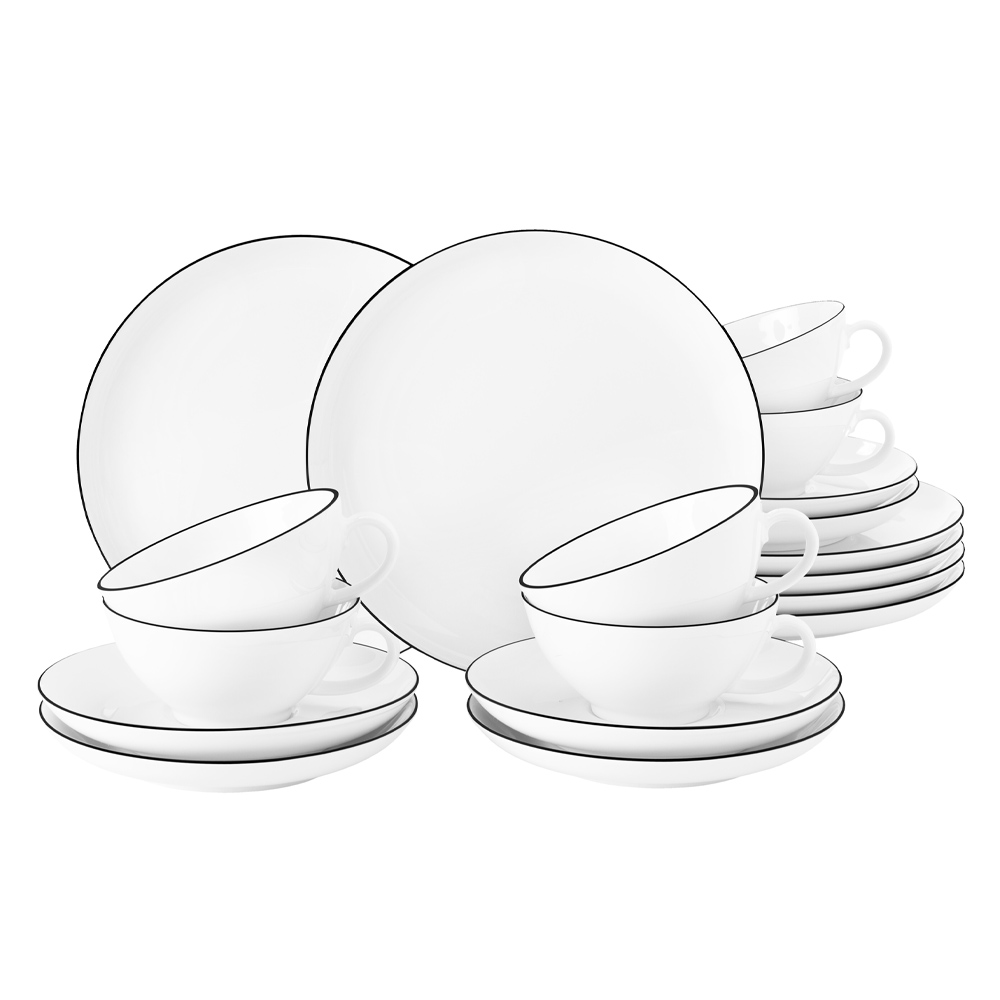 Seltmann Teservis Lido Black Line 18 delar