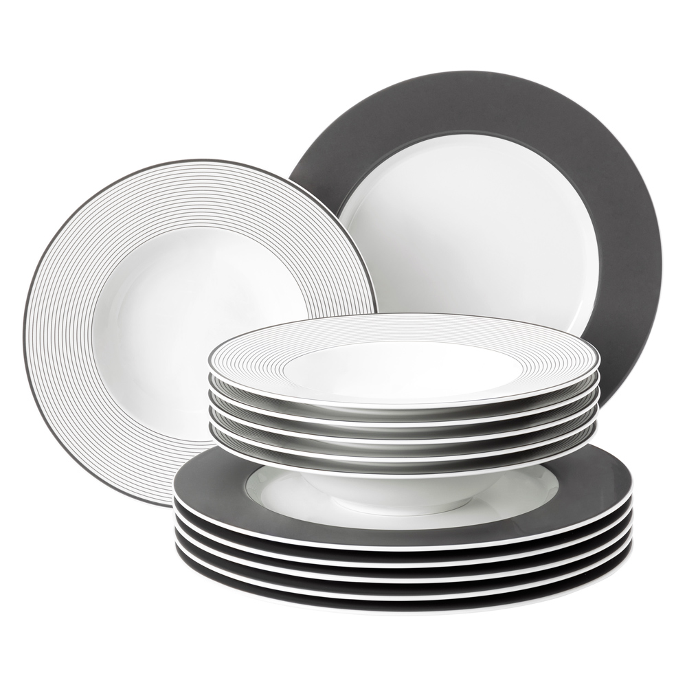 Seltmann Middagsporslin No Limits Antracit 12 delar
