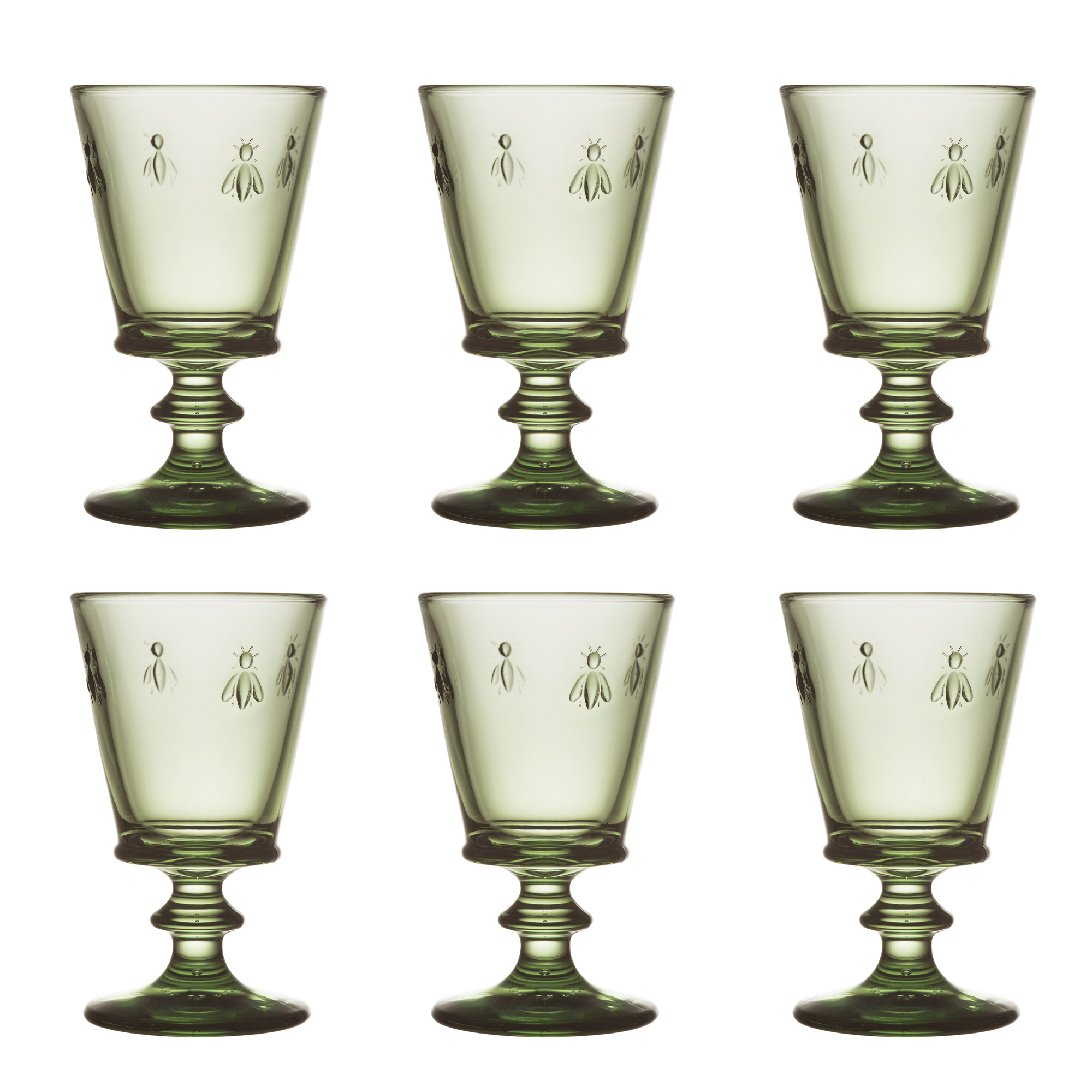 La Rochère Vinglas Abeille Olivgrön 6 st