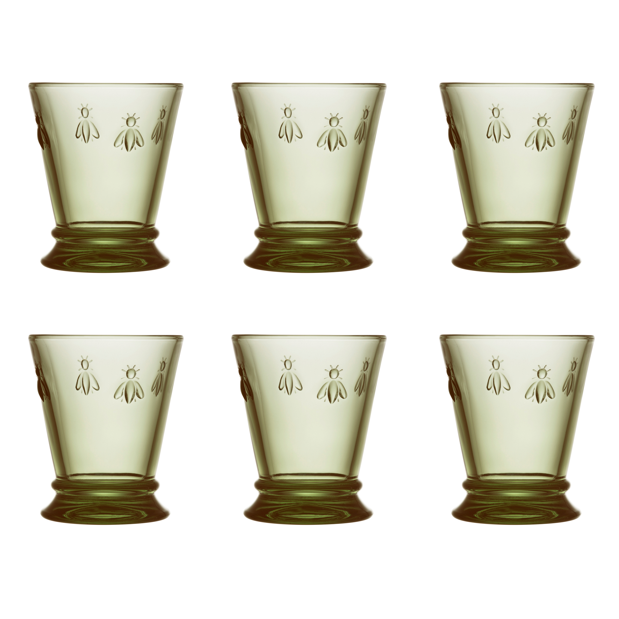 La Rochère Vattenglas Abeille Olivgrön 6 st