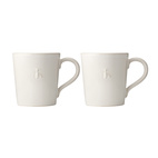 La Rochère Ceramic Mug Abeille White, 2 pcs
