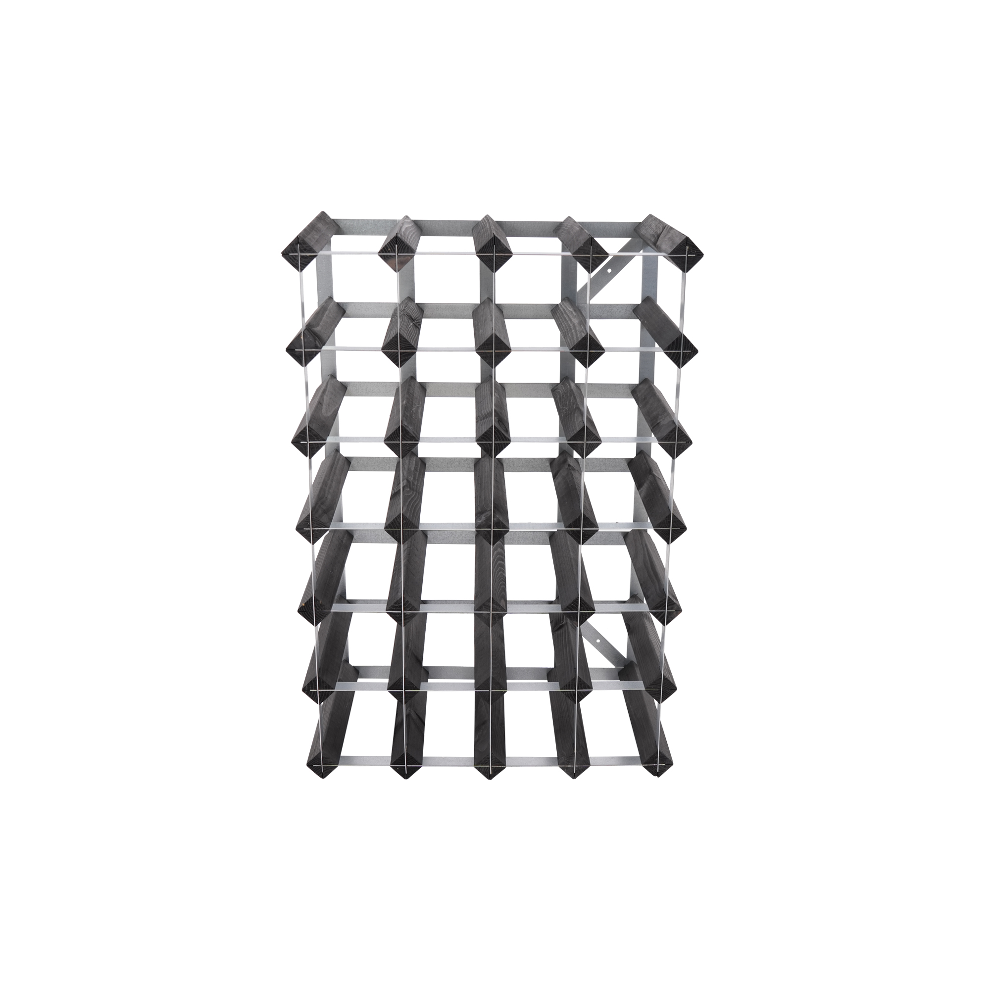 Wine Rack 30 Bottles Unassembled Black