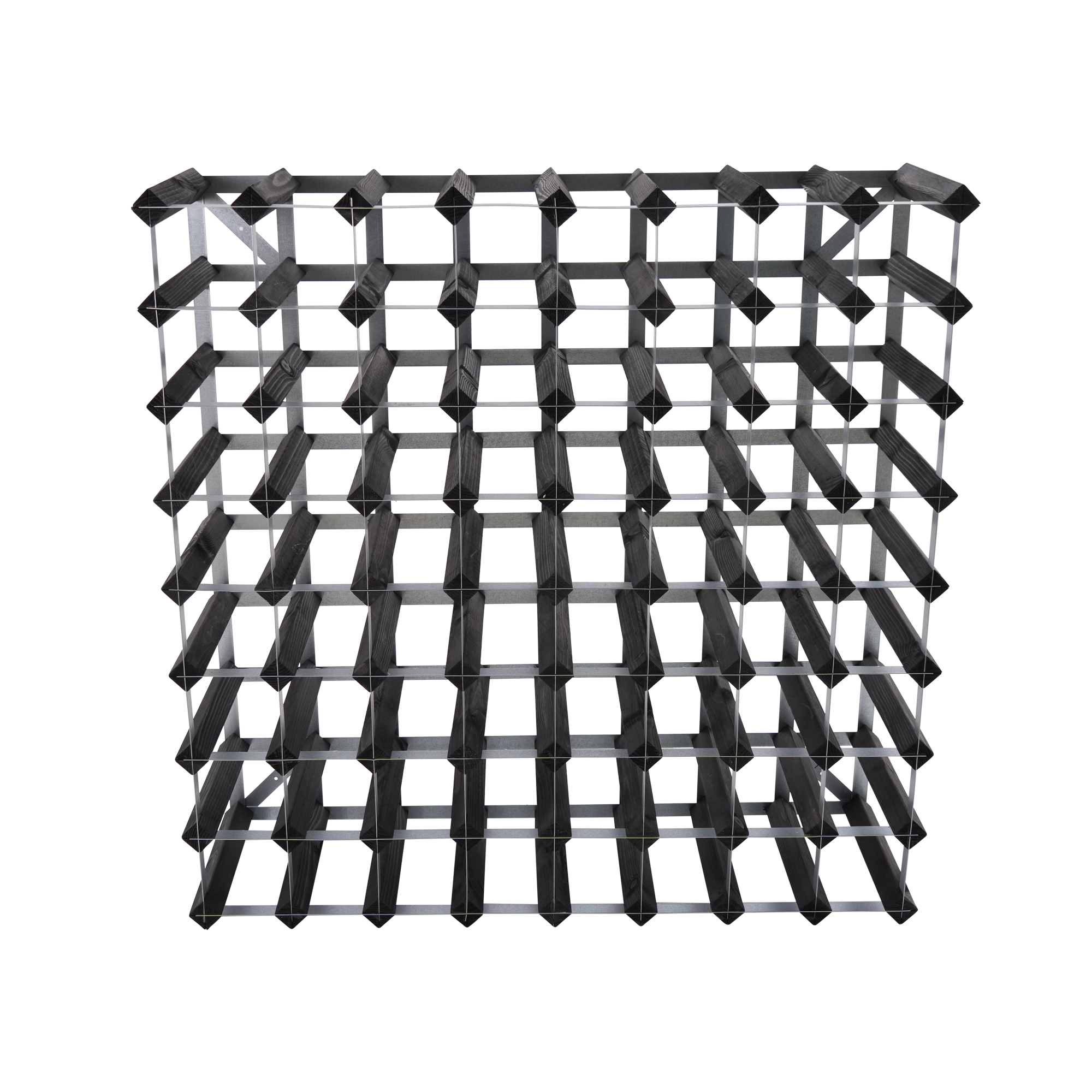 Wine Rack 72 Bottles Unassembled Black