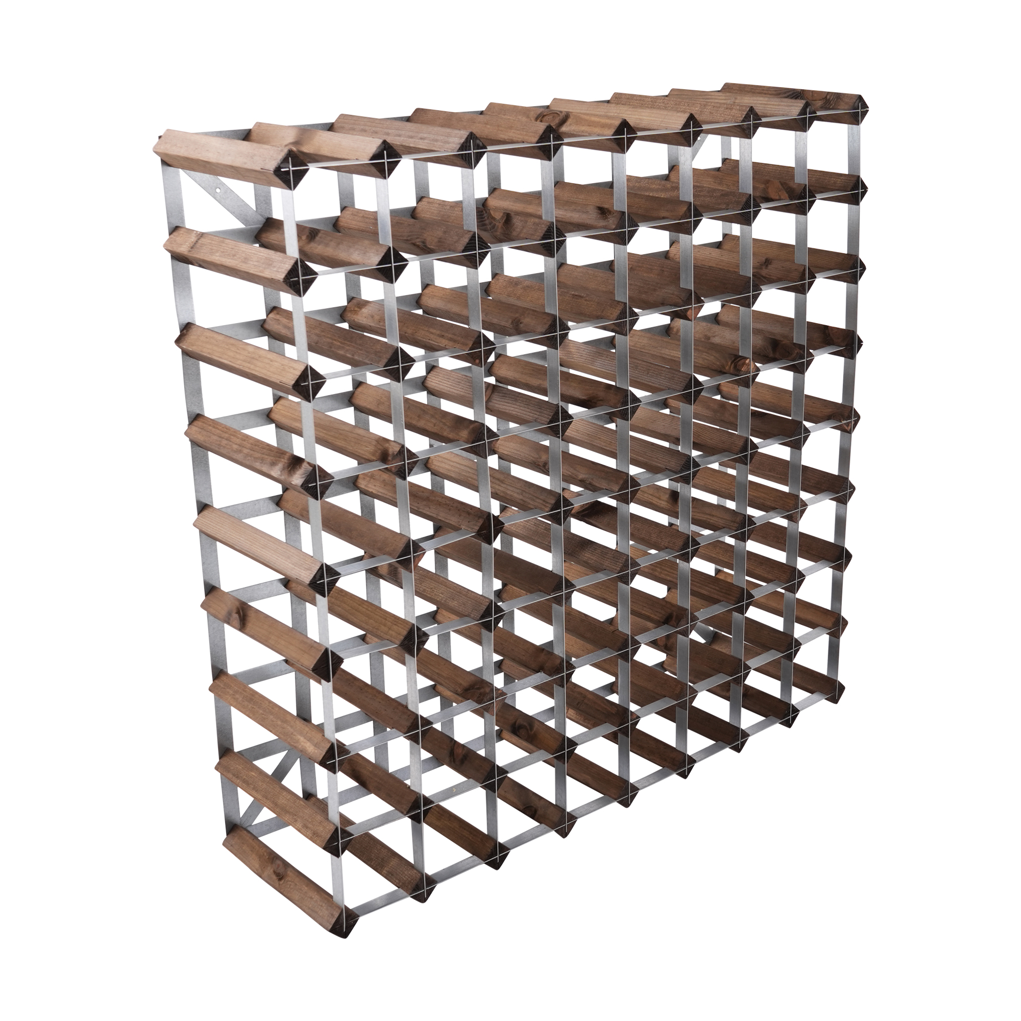 Vinställ 72 Flaskor Omonterat Mörkt Trä