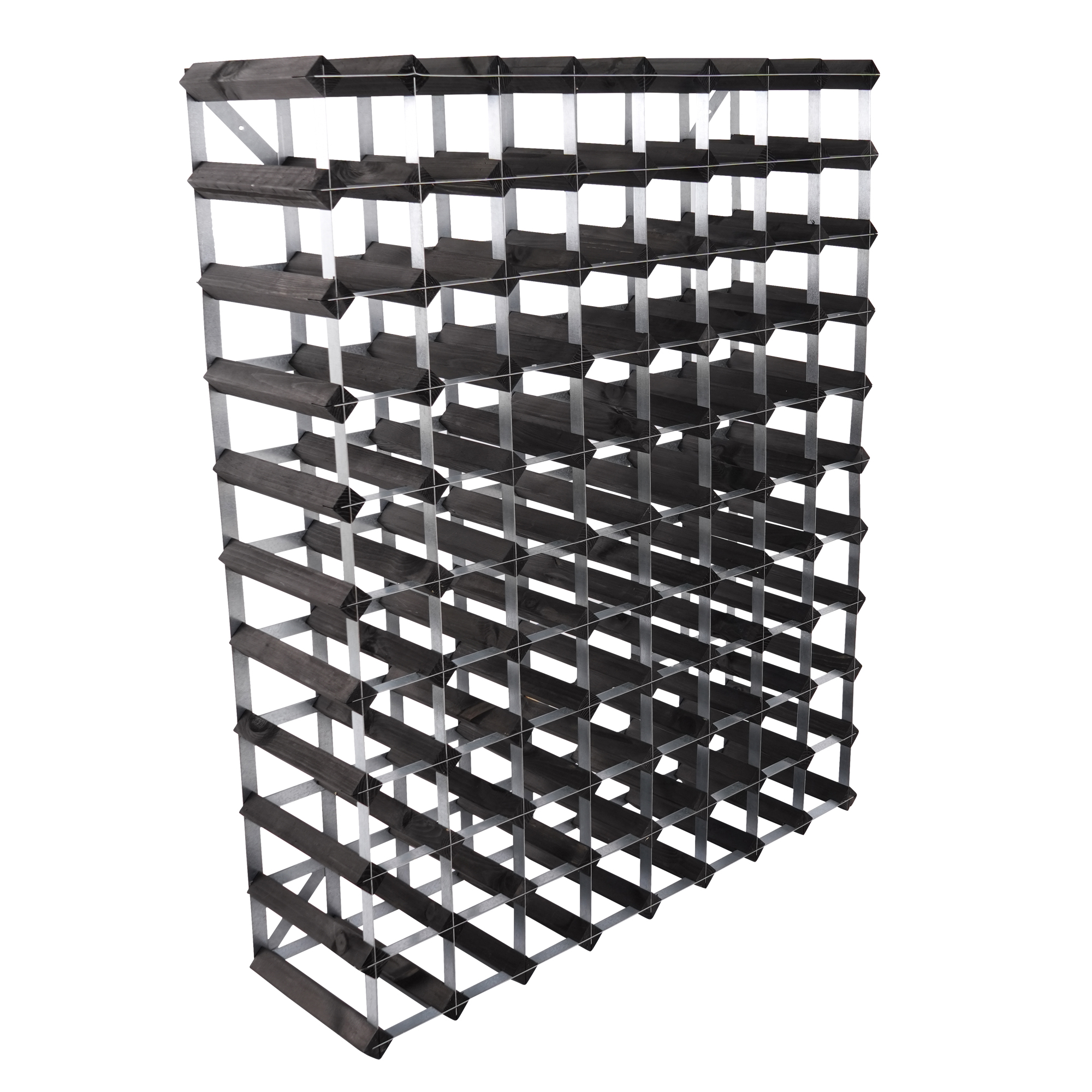 Wine Rack 90 Bottles Unassembled Black