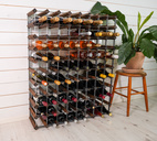 Vinställ 90 Flaskor Omonterat Mörkt Trä