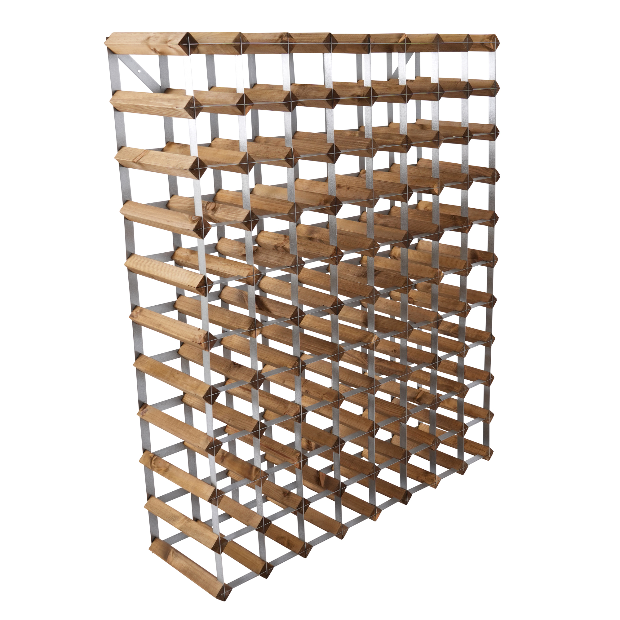 Wine Rack 90 Bottles Unassembled Light Wood