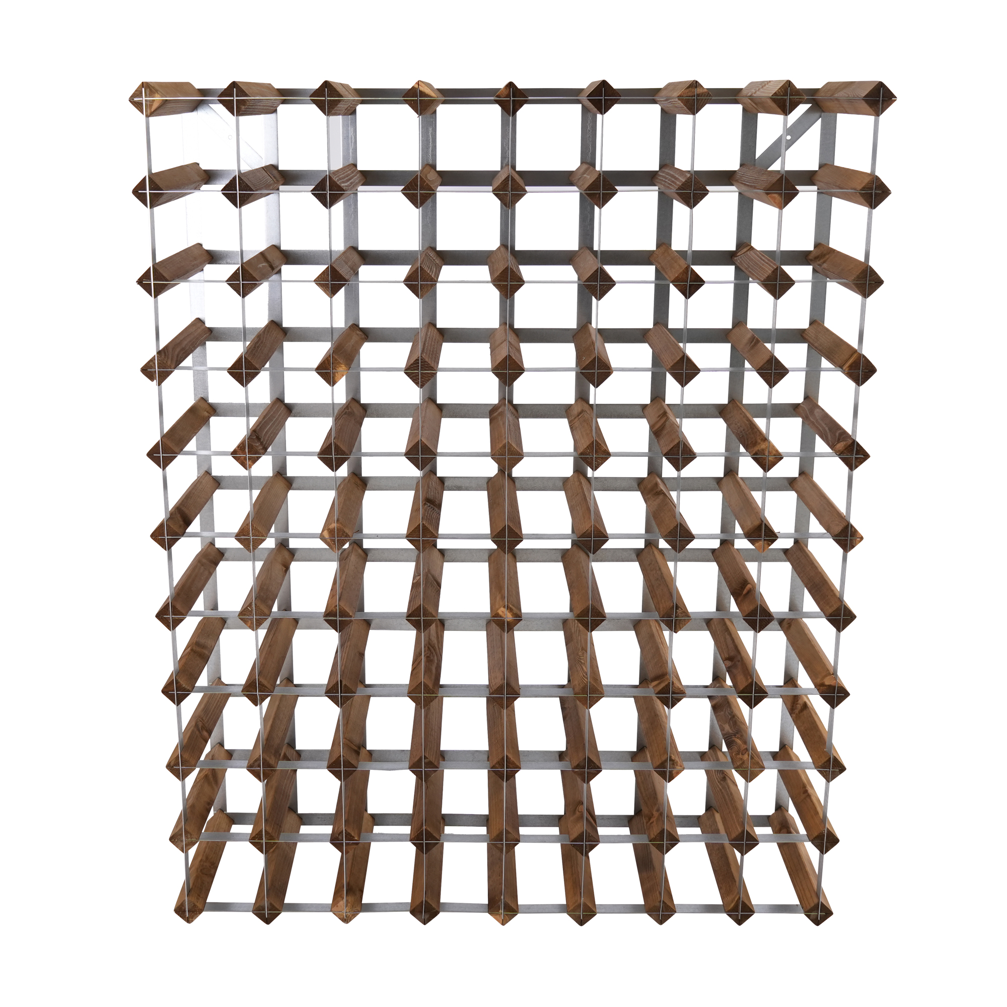 Wine Rack 90 Bottles Unassembled Light Wood