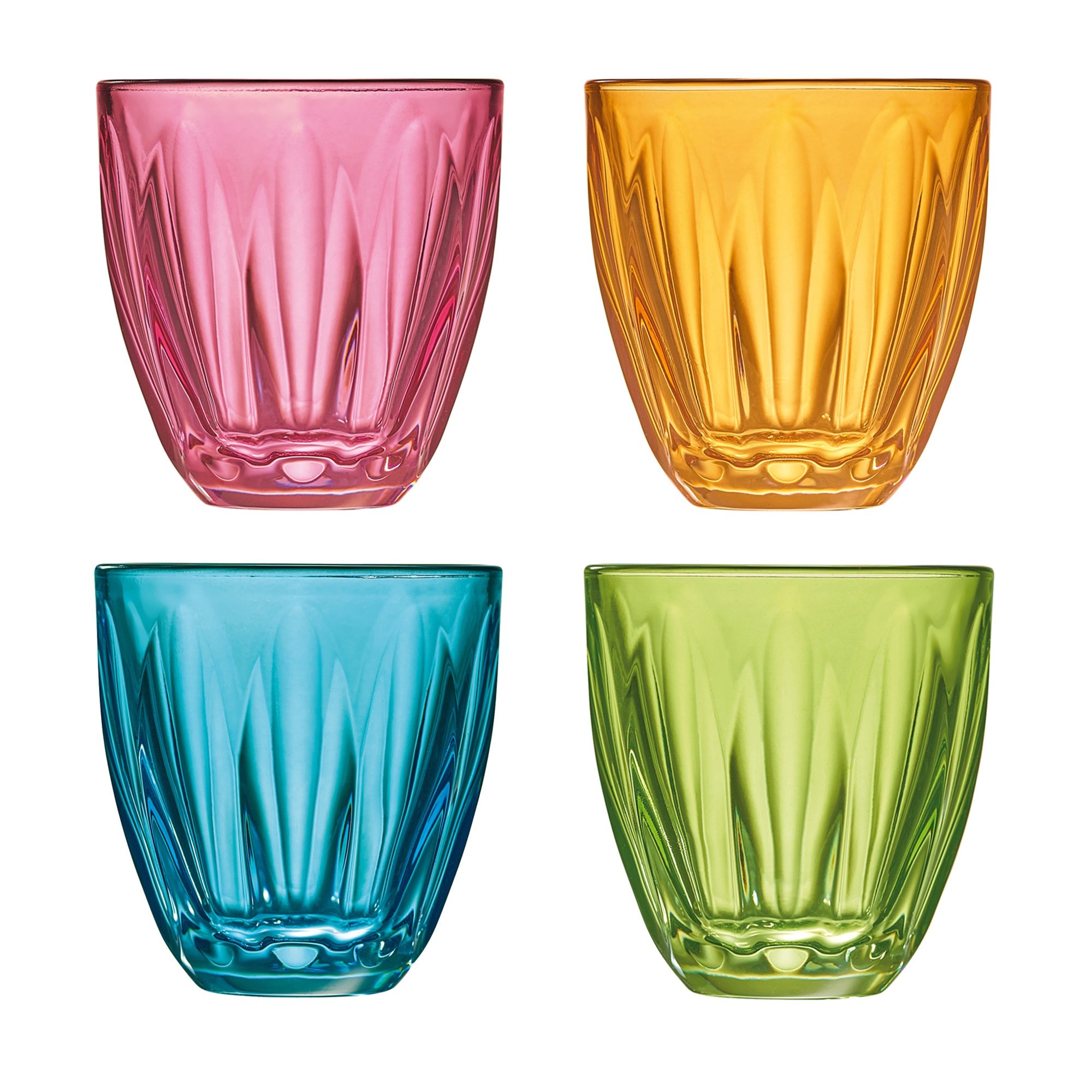 La Rochère Water Glass Lily Multi Gift Set, 4 pcs