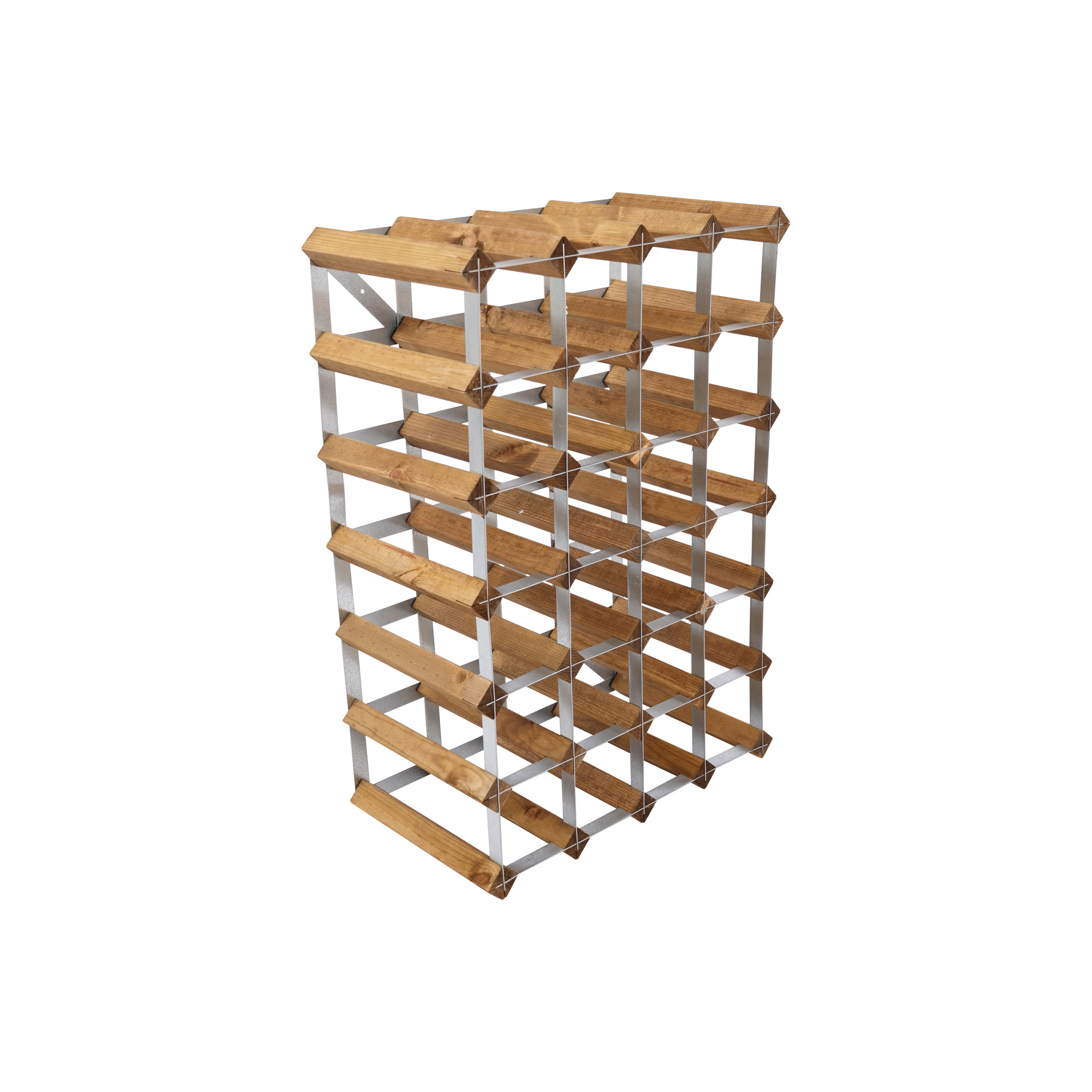 Vinställ 30 Flaskor Omonterat Ljust Trä