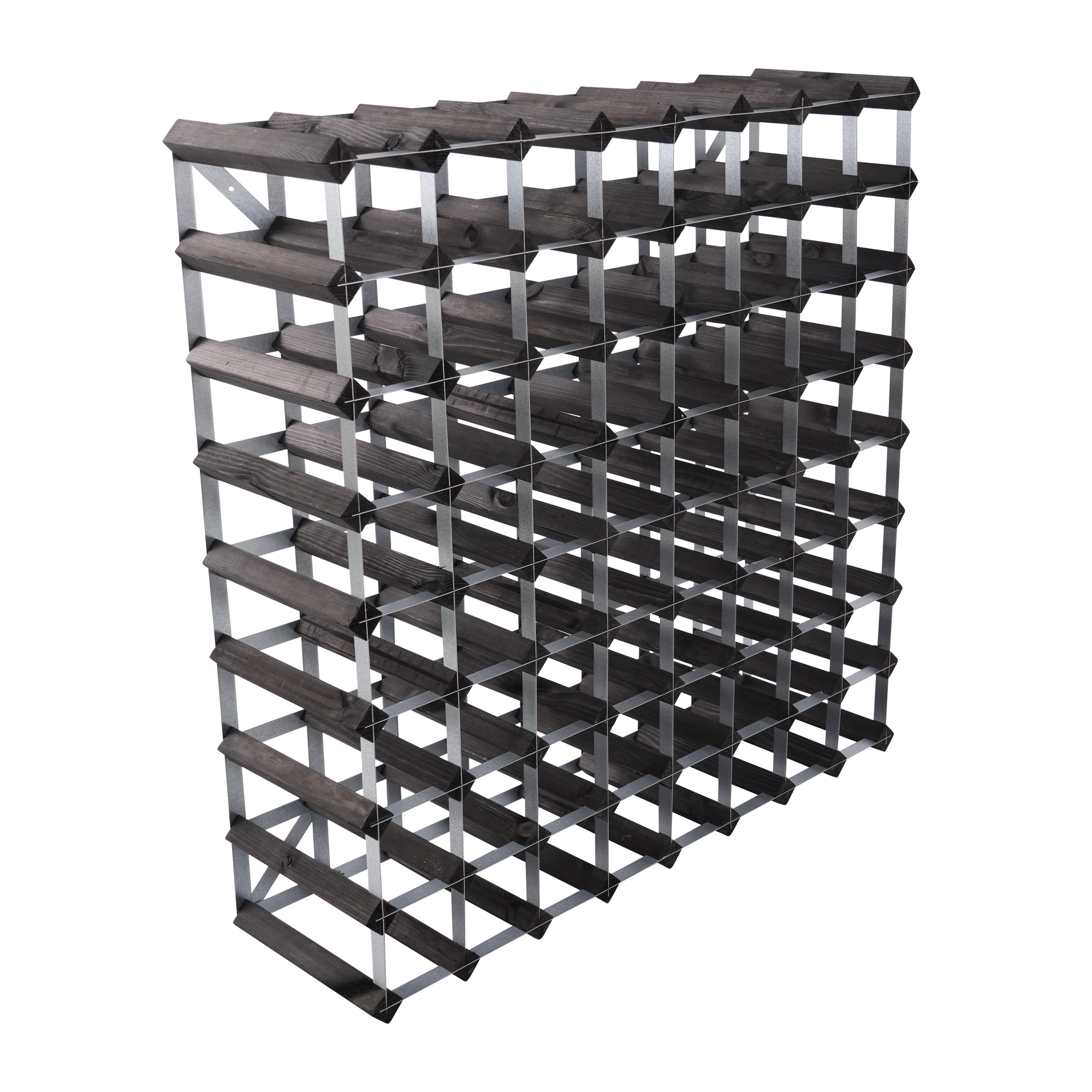 Wine Rack 72 Bottles Unassembled Black