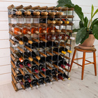 Vinställ 90 Flaskor Omonterat Ljust Trä