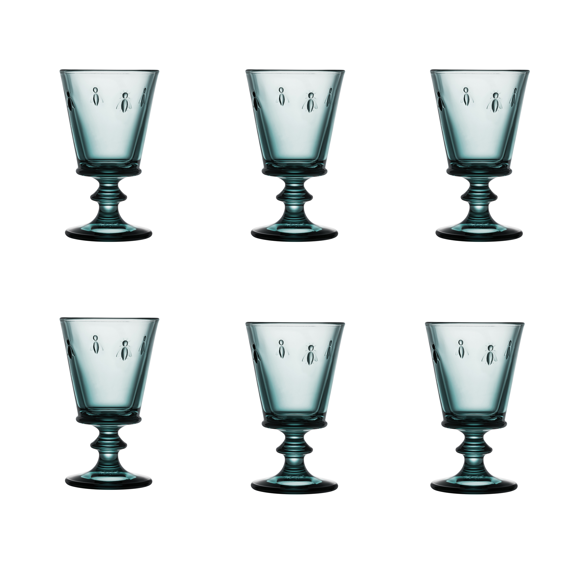 La Rochère Vinglas Abeille Mörkblå 6 st