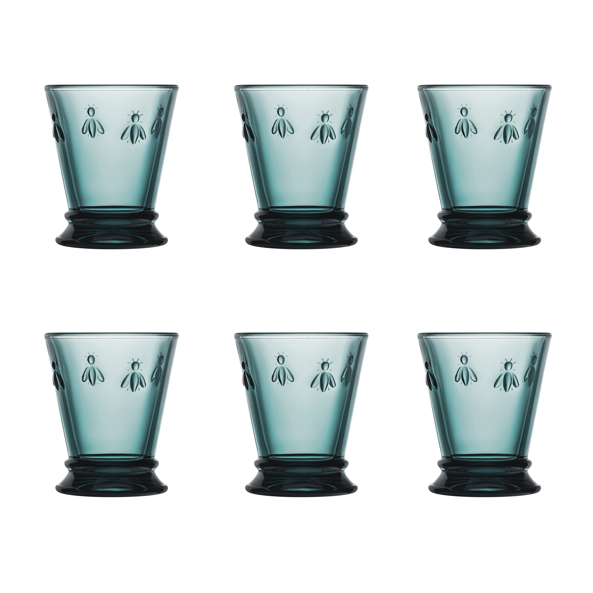 La Rochère Water Glass Abeille Dark Blue, 6 pcs