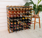 Vinställ 72 Flaskor Omonterat Ljust Trä