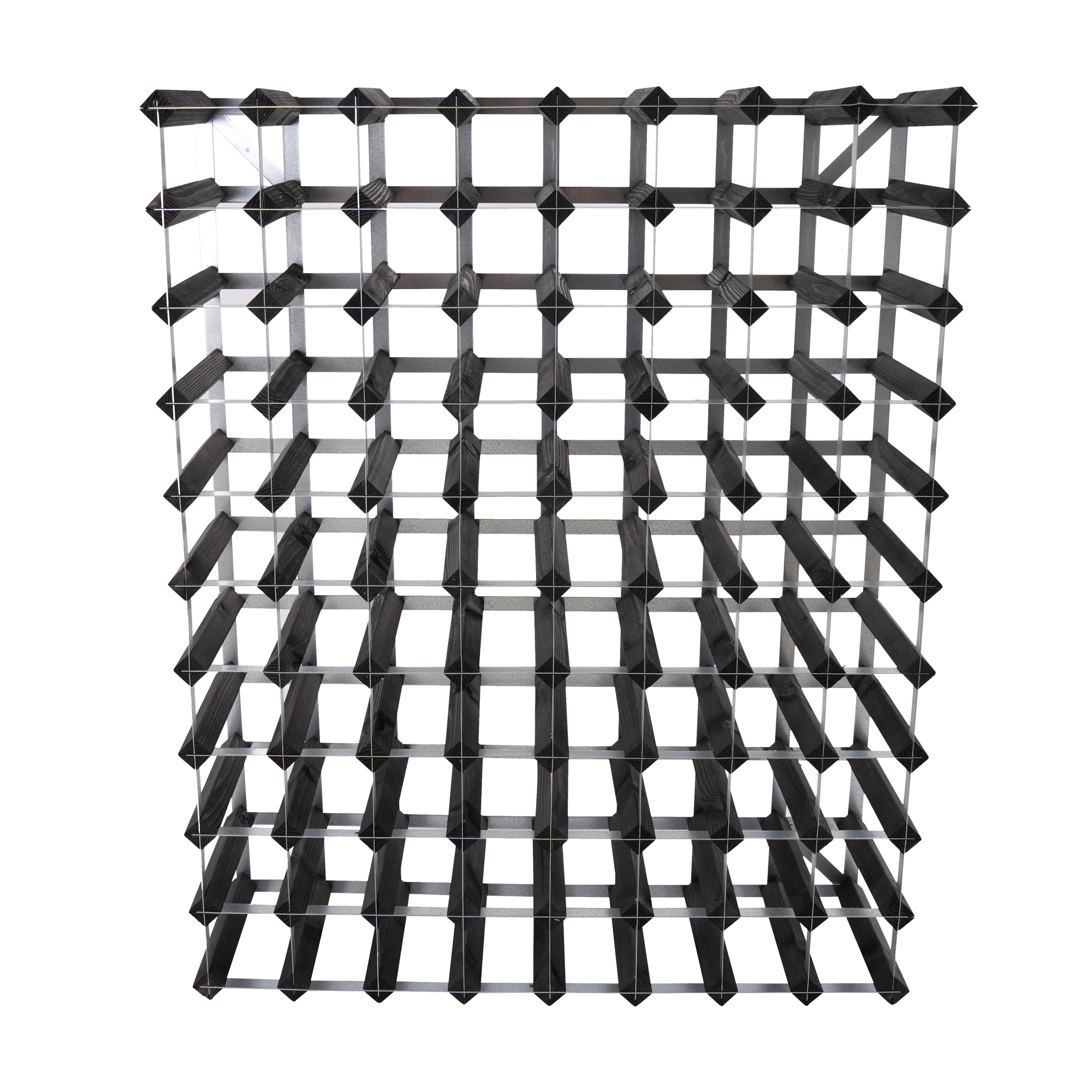 Wine Rack 90 Bottles Unassembled Black